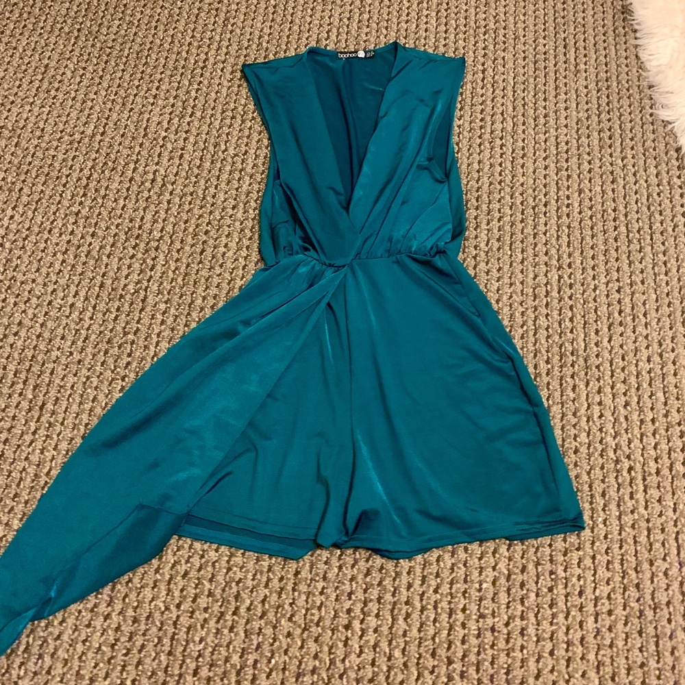 Boohoo turquoise romper